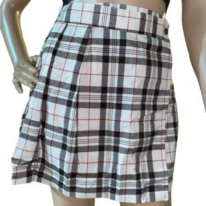 PLAID PLEATED SKIRT